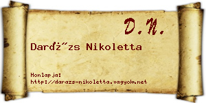 Darázs Nikoletta névjegykártya