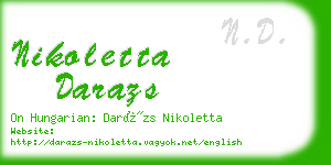 nikoletta darazs business card